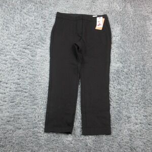 Lycra Pull On Dress Pants Womens 86 Black Straight Leg Stretch Career 32x26* NWT